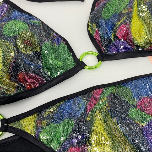 Agent Provocateur Margaritah Sequin Bikini Set NWT $465 - Picture 8 of 12